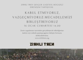 Zırhlı Tren üniversite bileşenleri eşliğinde Boğaziçi seferberliğini tartıştı